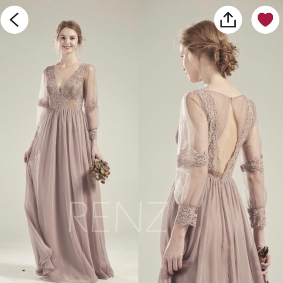 Gorgeous Dusty Purple Lace Dress - Picture 1 of 6